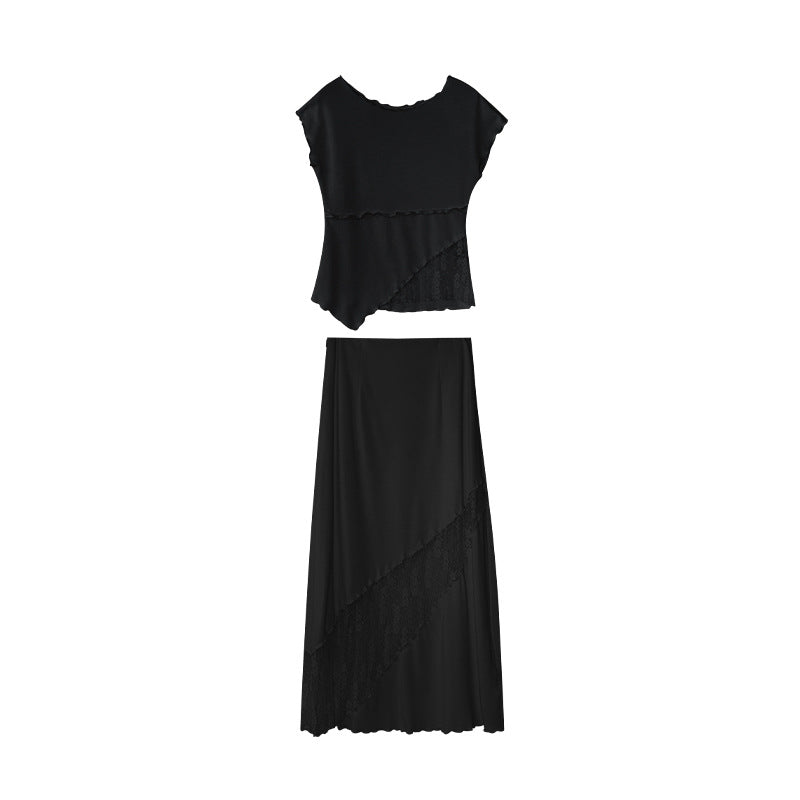 Temperament Skinny Lace Hollow Fashion Suit