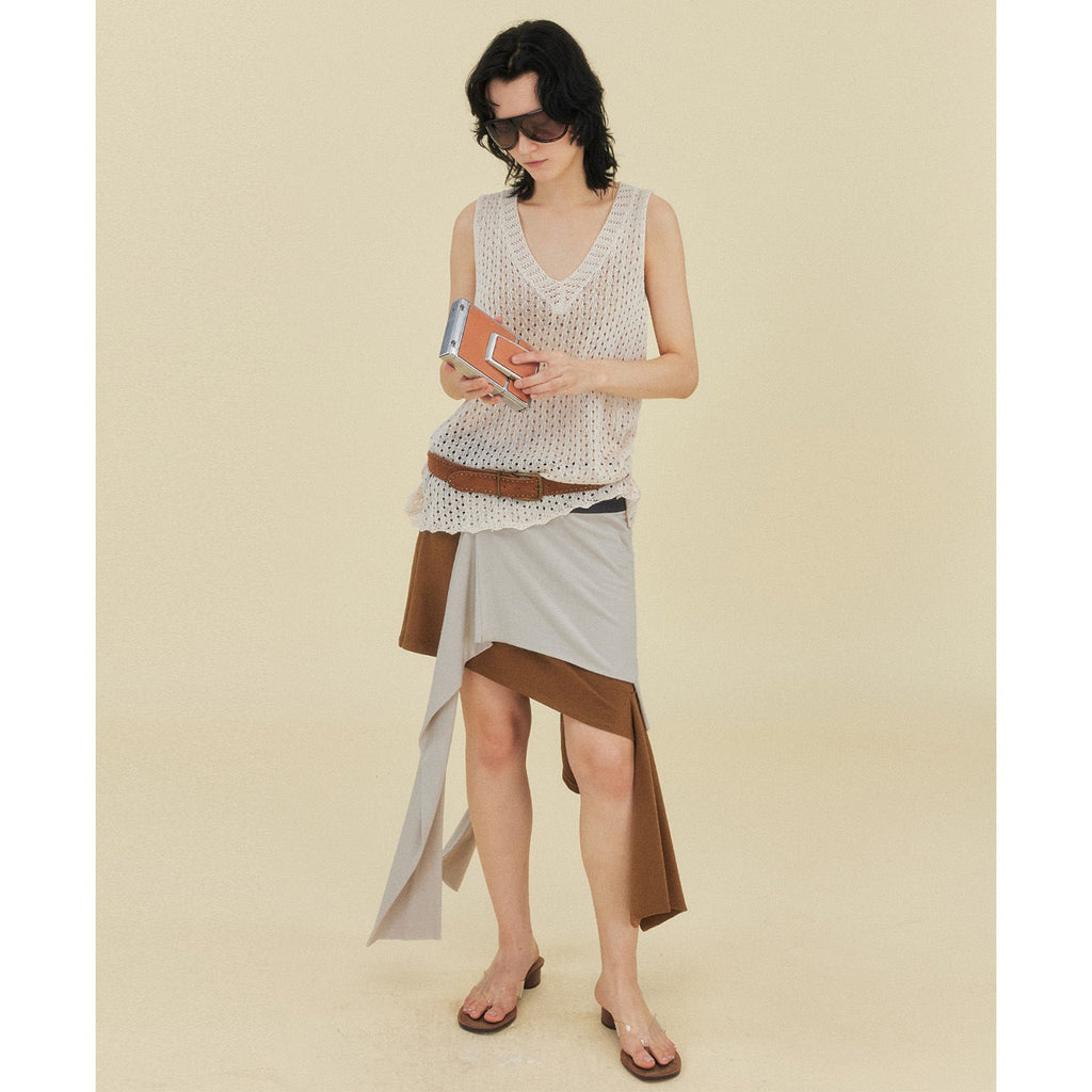 Knitted Vest Vintage Hollow V-Neck Top