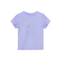 Early spring girl sweet and cute thin beaded round neck short-sleeved T-shirt