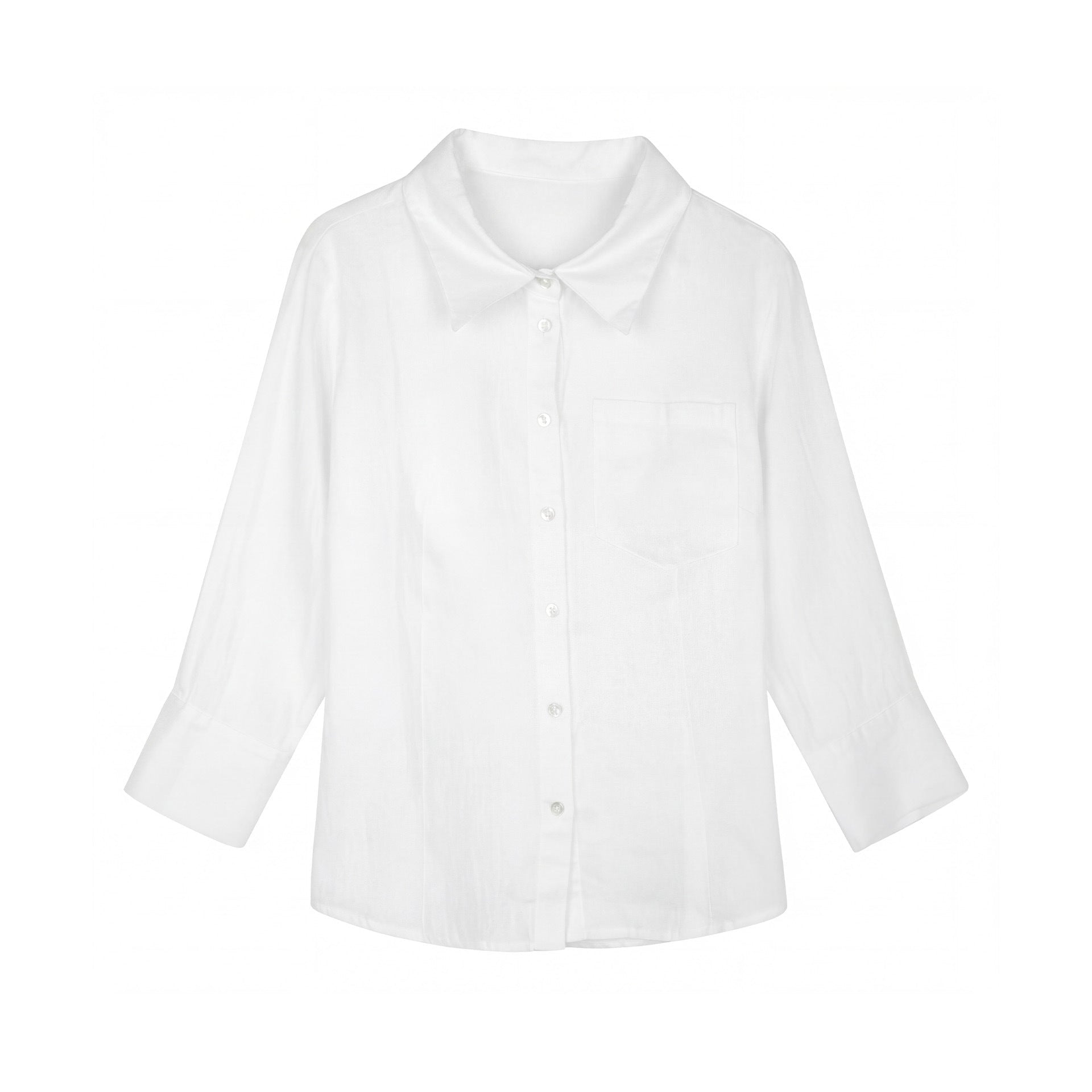 Minimalist linen slim-fit shirt
