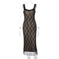Lace Detail Cami Dress with Bow