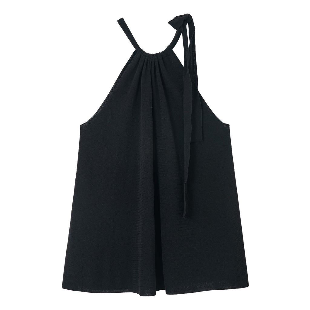 Summer commuter design sense linen shrink pleated strap neck collar strap vest