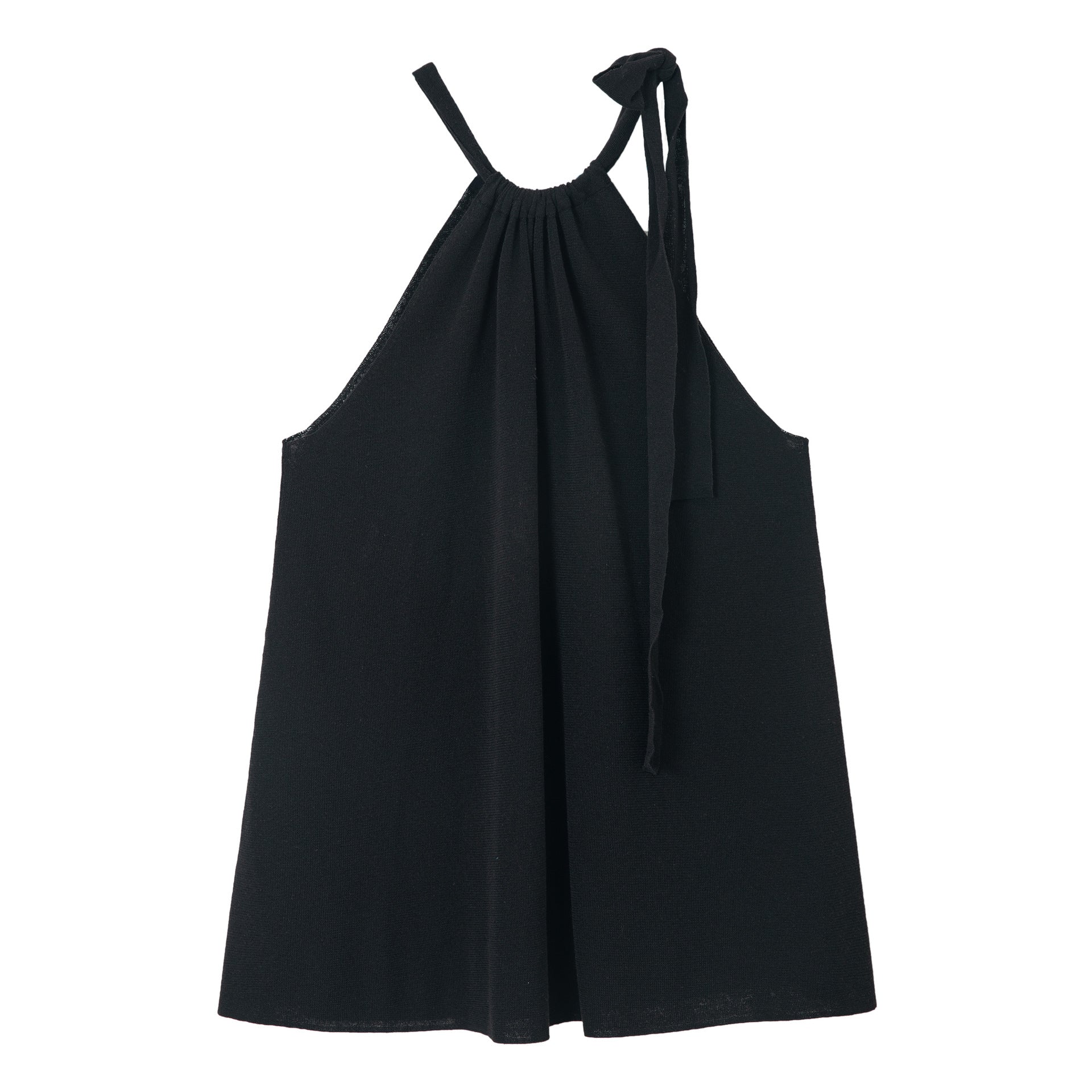 Summer commuter design sense linen shrink pleated strap neck collar strap vest