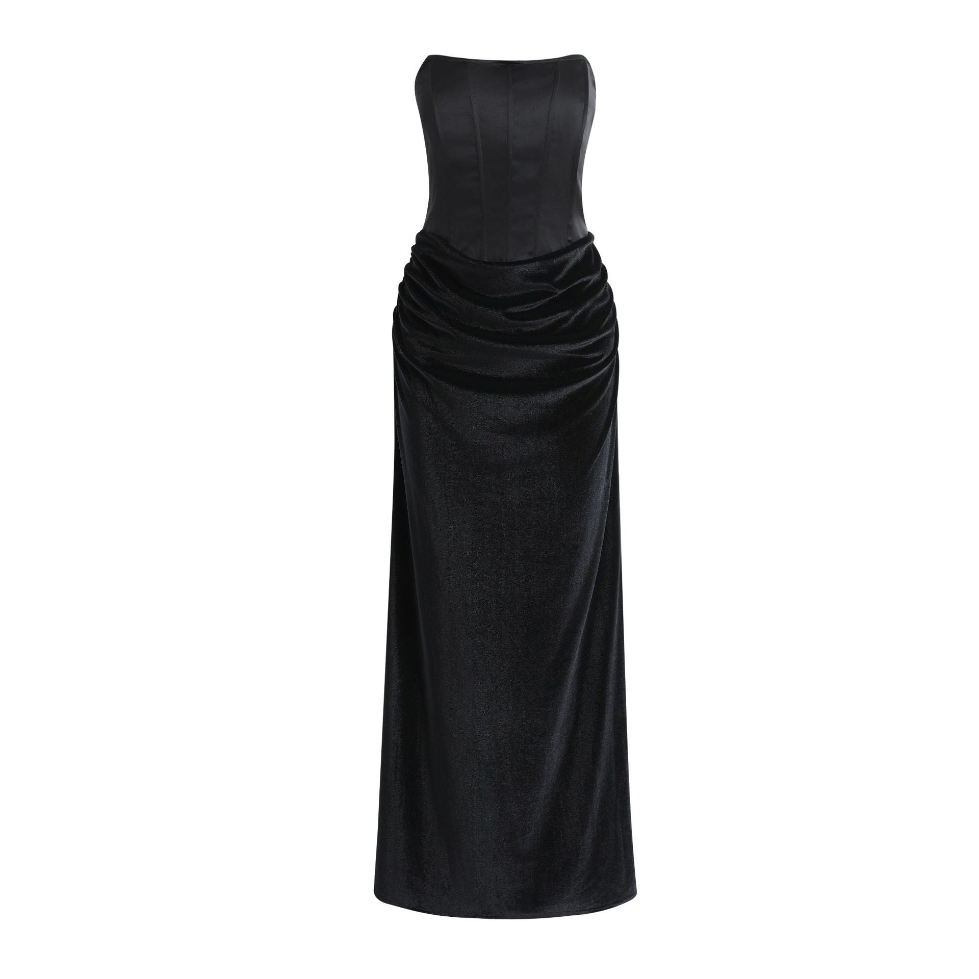 New dress sexy tube top skirt high-end halter fishbone dress temperament evening dress
