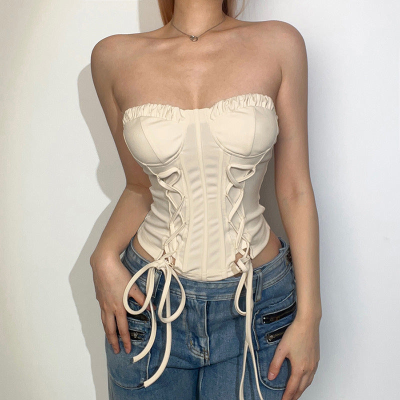 Off-Shoulder Halter Crop Top