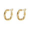 Light gold twist earrings