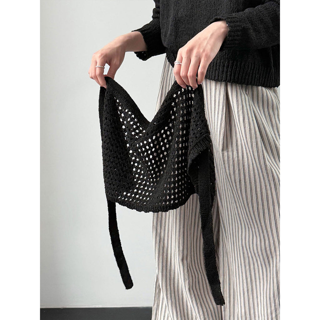 Lazy design texture with fart curtain knitted set 26 spring high-end top