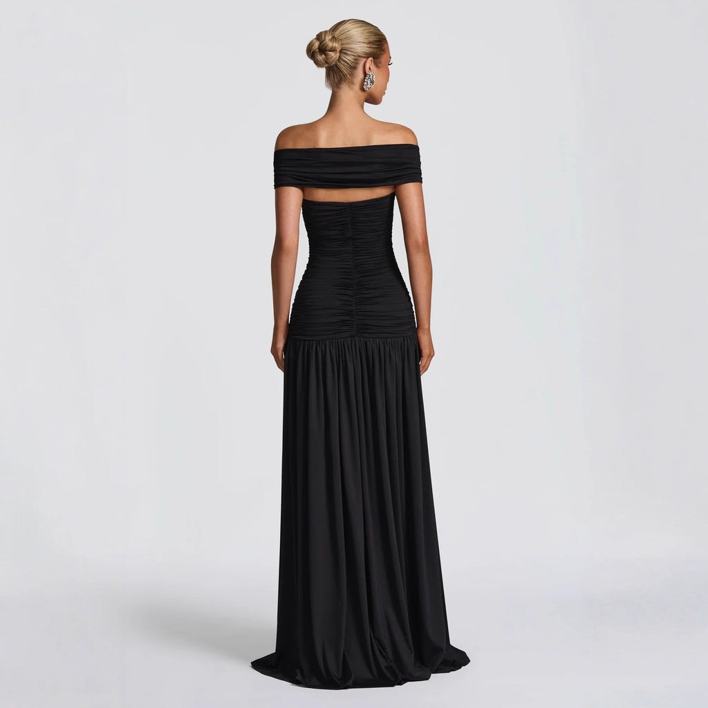 Stylish sexy bandeau dress backless slim dress