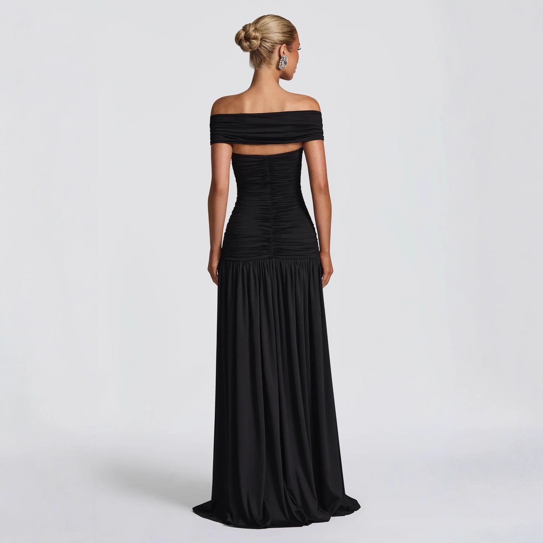 Stylish sexy bandeau dress backless slim dress