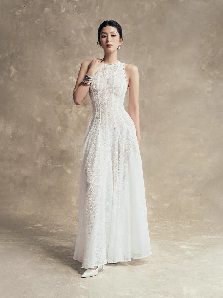3D Lace Swing Maxi Dress