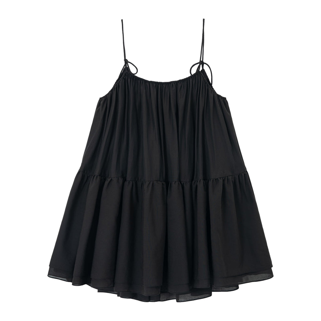 Summer Tencel Plenty Sense Cake Suspender Skirt Corrugated Wrinkle Dress