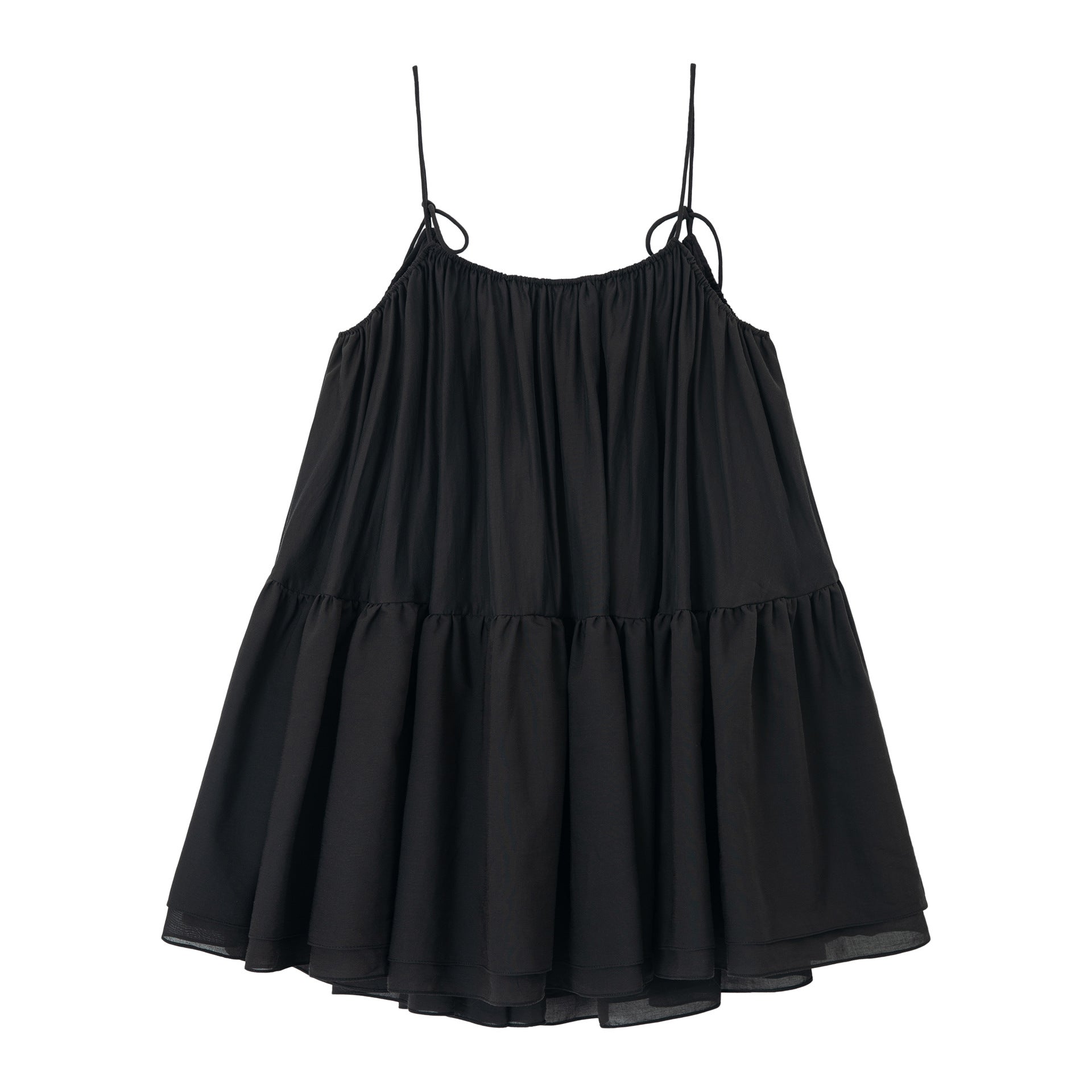 Summer Tencel Plenty Sense Cake Suspender Skirt Corrugated Wrinkle Dress