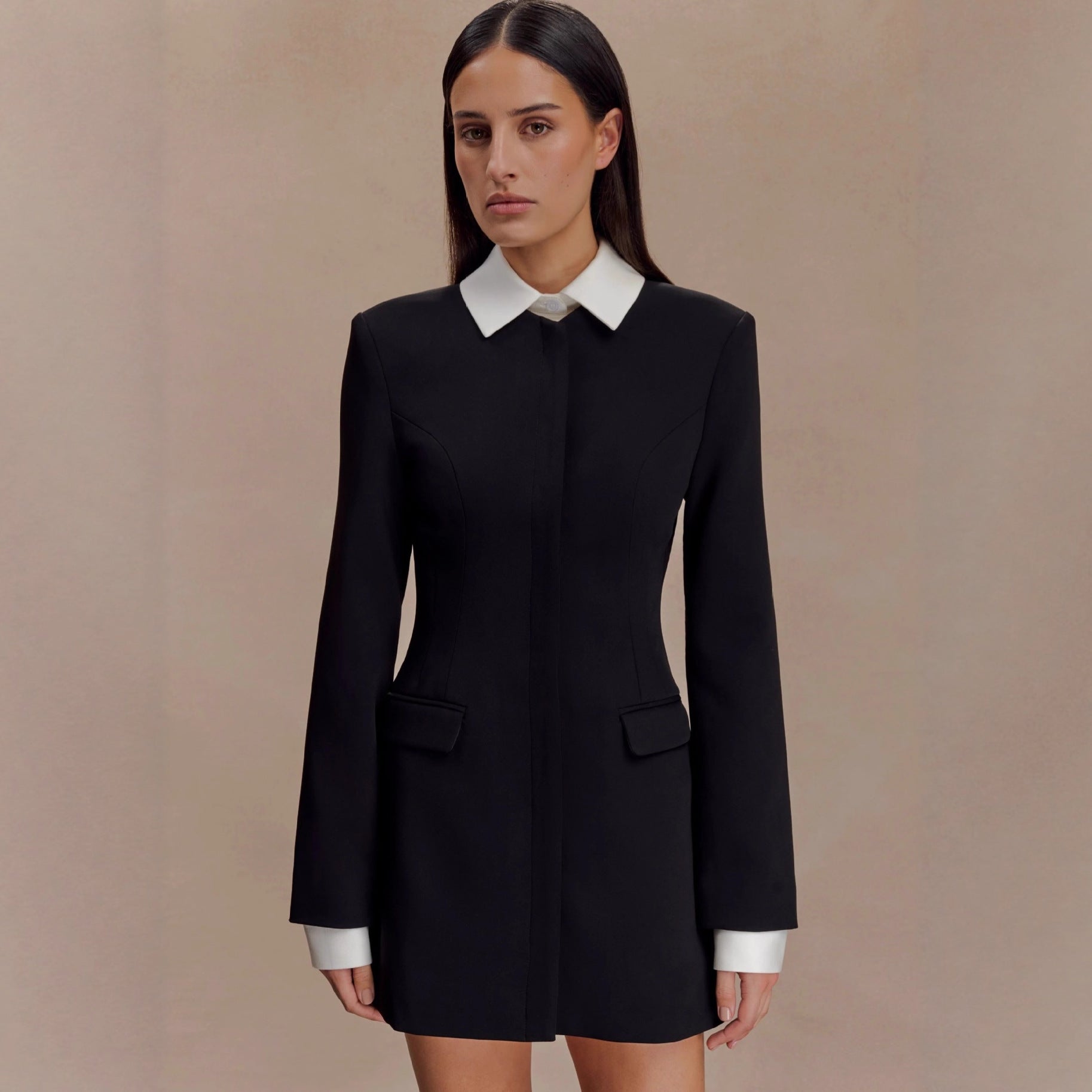 Fashion French small fragrant style suit short skirt slim waist autumn and winter dress