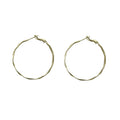 925 Silver Needle Hong Kong Style Retro Metal Earrings Premium Sense Geometric Elementary Ring Ear Buckle Versatile Commuter Earrings