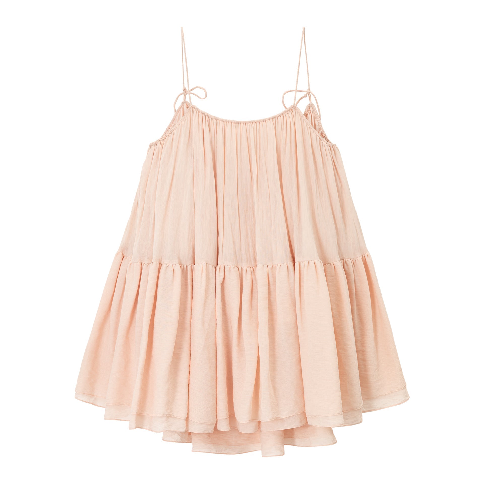 Summer Tencel Plenty Sense Cake Suspender Skirt Corrugated Wrinkle Dress