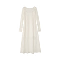 French celebrity temperament waist hip hollow lace dress women F6630