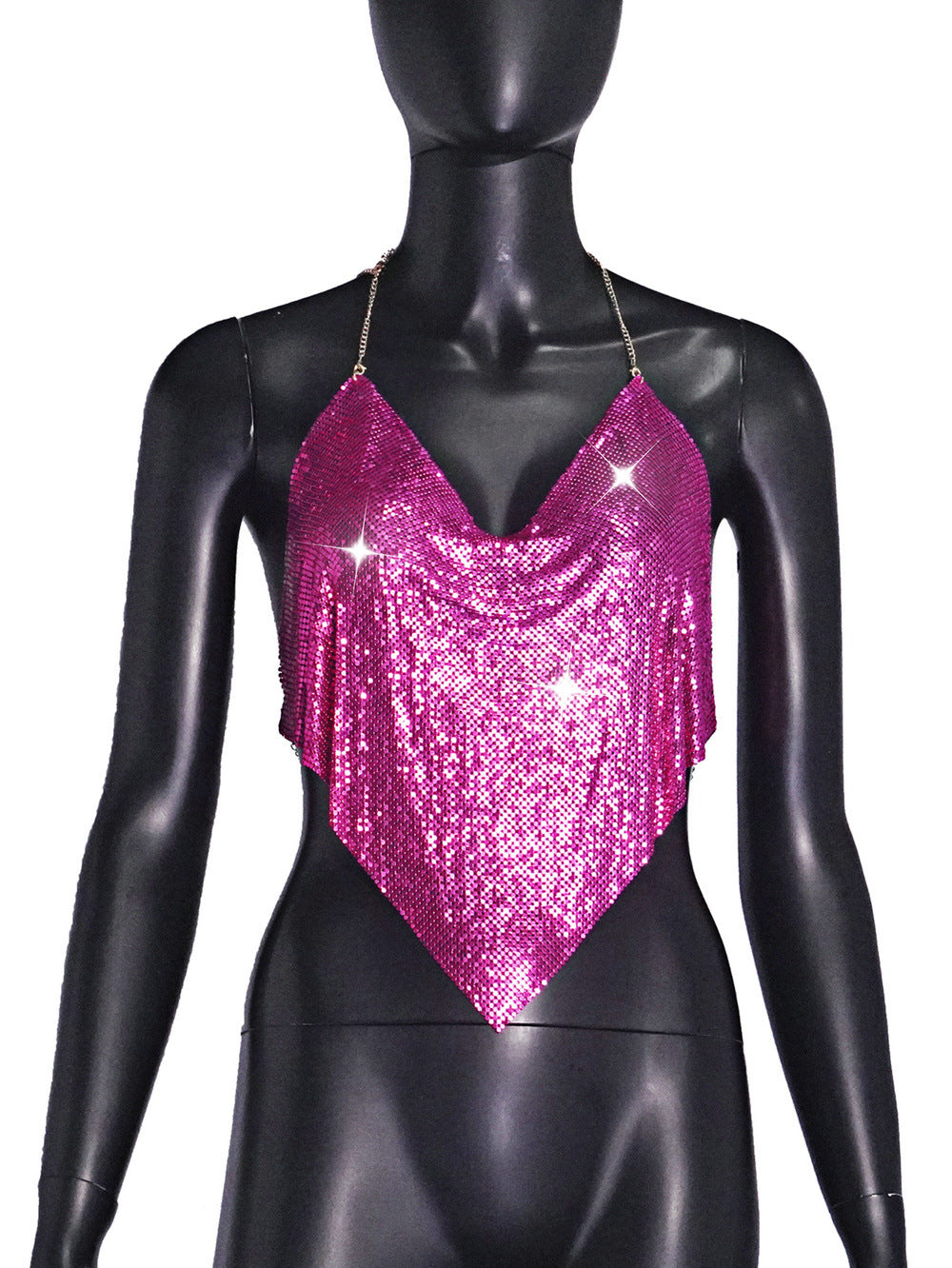 Backless Halter Crop Top