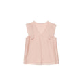 Pink fly-sleeved shirt women's V-neck shirt skirt set, new pink peach age-reducing two-piece set