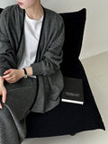 Soft waxy wool diagonal placket splicing top + high waist skirt two-piece women's autumn suit