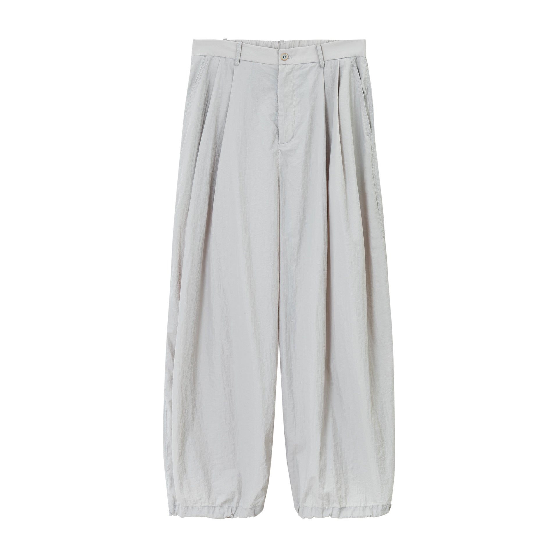 Summer new design pleated sunscreen drawstring foot loose profile casual pants