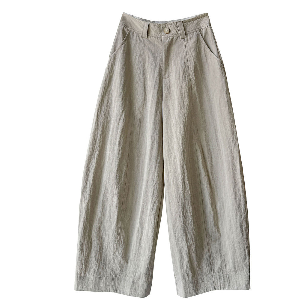 Korean slack pleated wide-leg pants women's 26 spring new high-waisted straight commuter casual pants