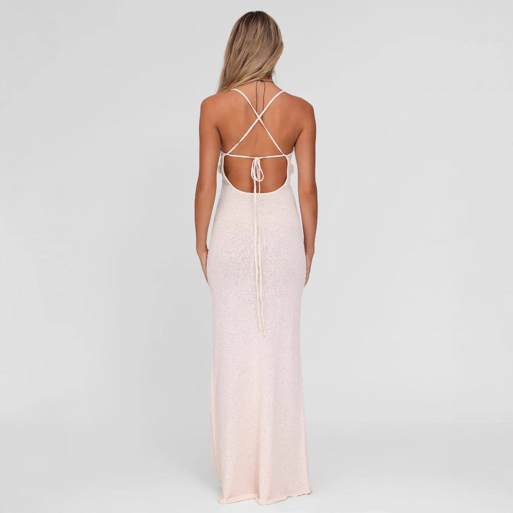 Fashion INS style sexy backless suspender skirt