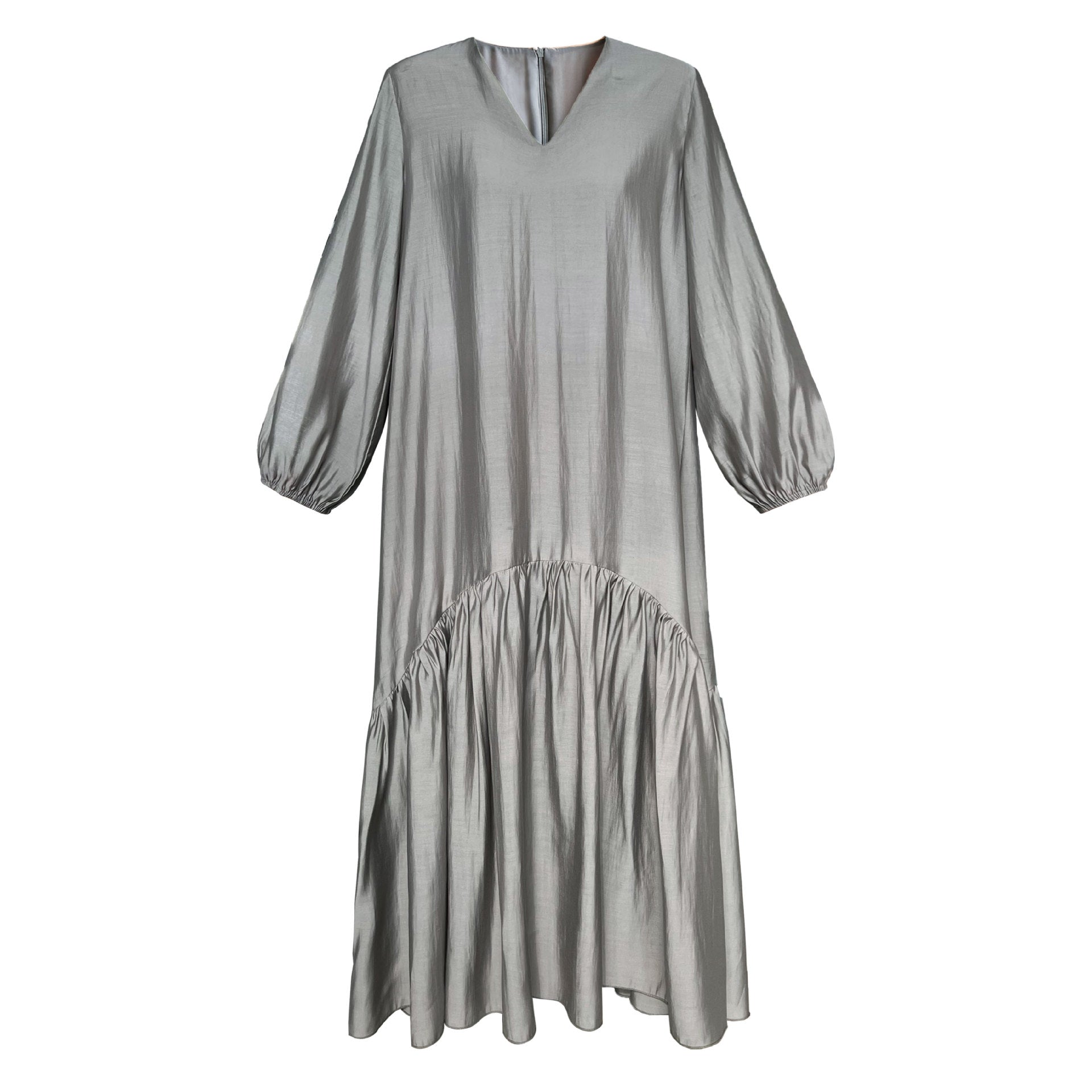 Tencel fabric~ French design fishtail dress autumn new loose and gentle long skirt