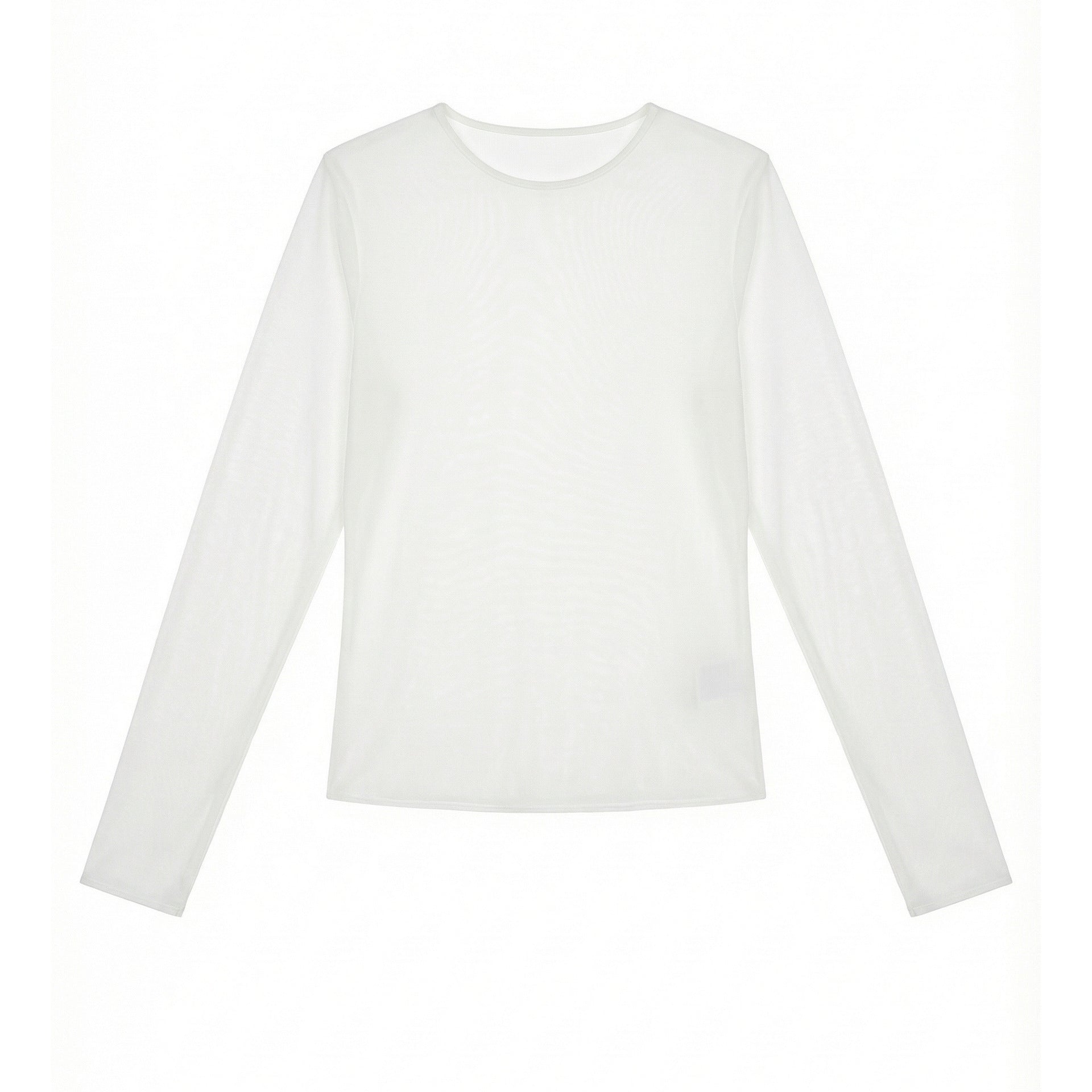 Tencel linen Korean Spice Girl perspective machine bottoming shirt long-sleeved T-shirt