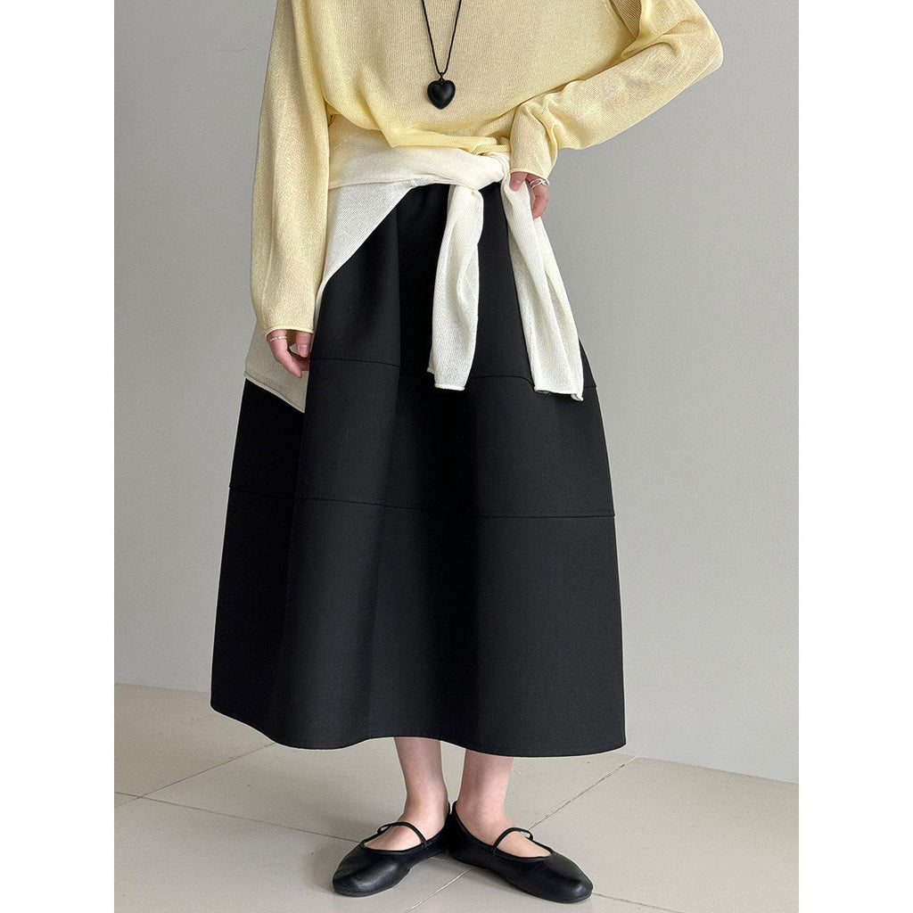 Commuting high-end bud skirt for women, elastic waist covering hips and thin A-shaped skirt in early spring