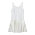 Spot Women's Fashion Spice Girls Skinny Suspender Dress Waist Sexy Pleated Short Skirt Women