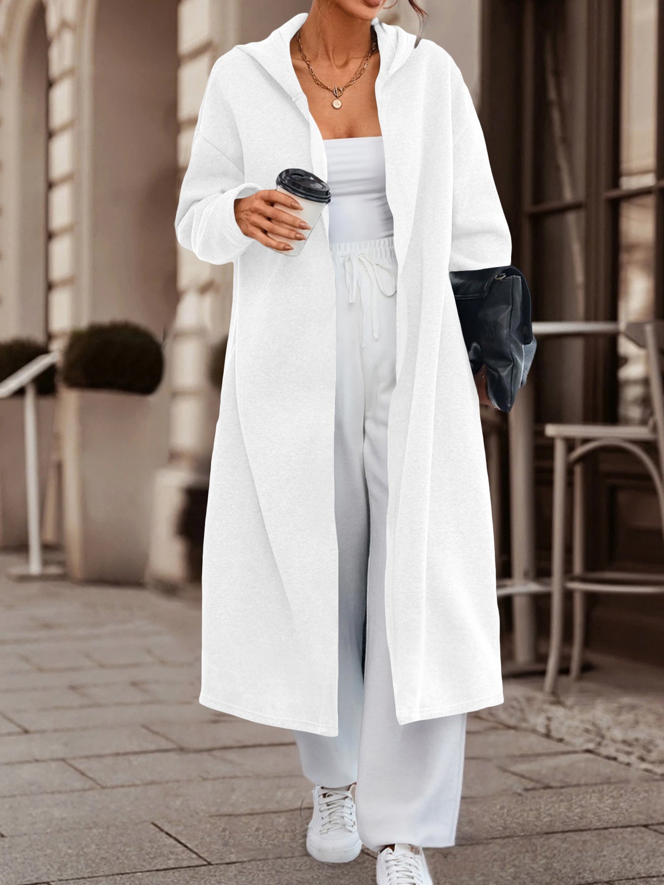 AliExpress Independent Station Autumn and Winter New Fashion Casual Commuter Long Cardigan