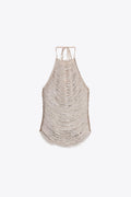 Tassel Halter Crop Top