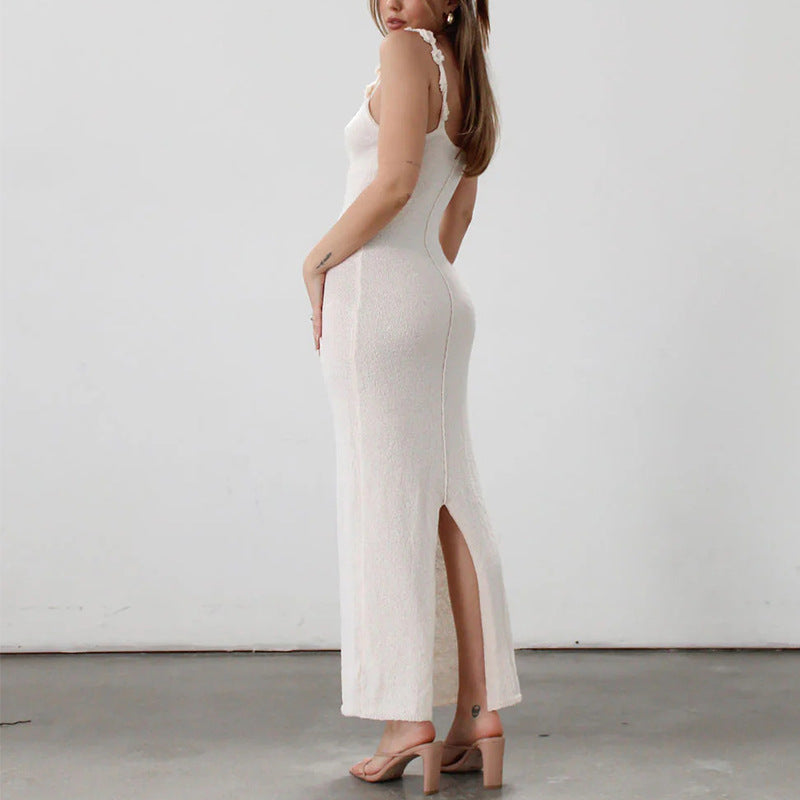 Knitted Dress Female Sexy Celebrity Style Spice Girl French Suspender Hip Dress