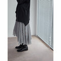 Autumn versatile commute drape skin-friendly contrasting color plaid asymmetrical diagonal swing skirt