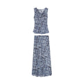Fashion Trend Two-piece Sleeveless Swinging Neck Women's Suit