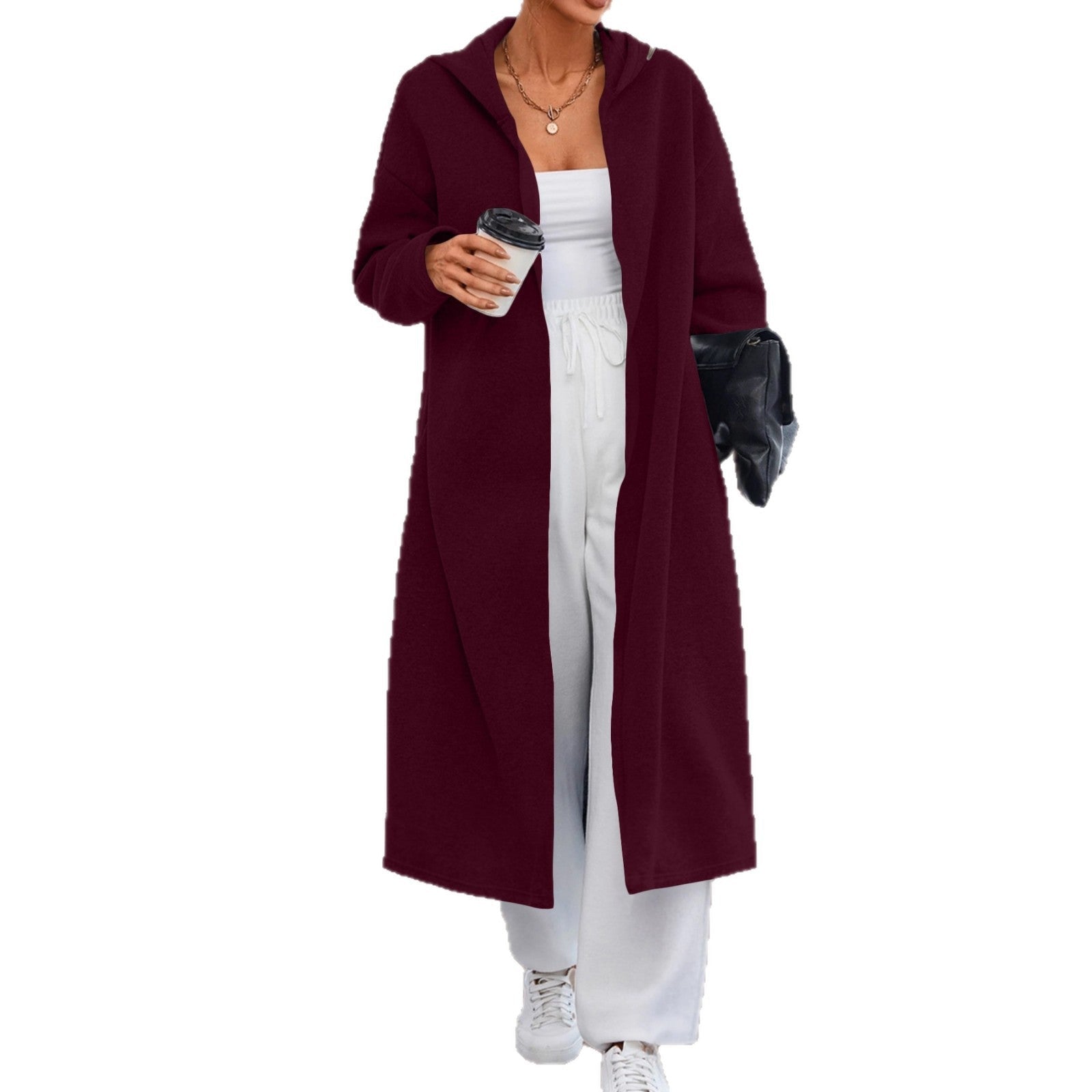 AliExpress Independent Station Autumn and Winter New Fashion Casual Commuter Long Cardigan