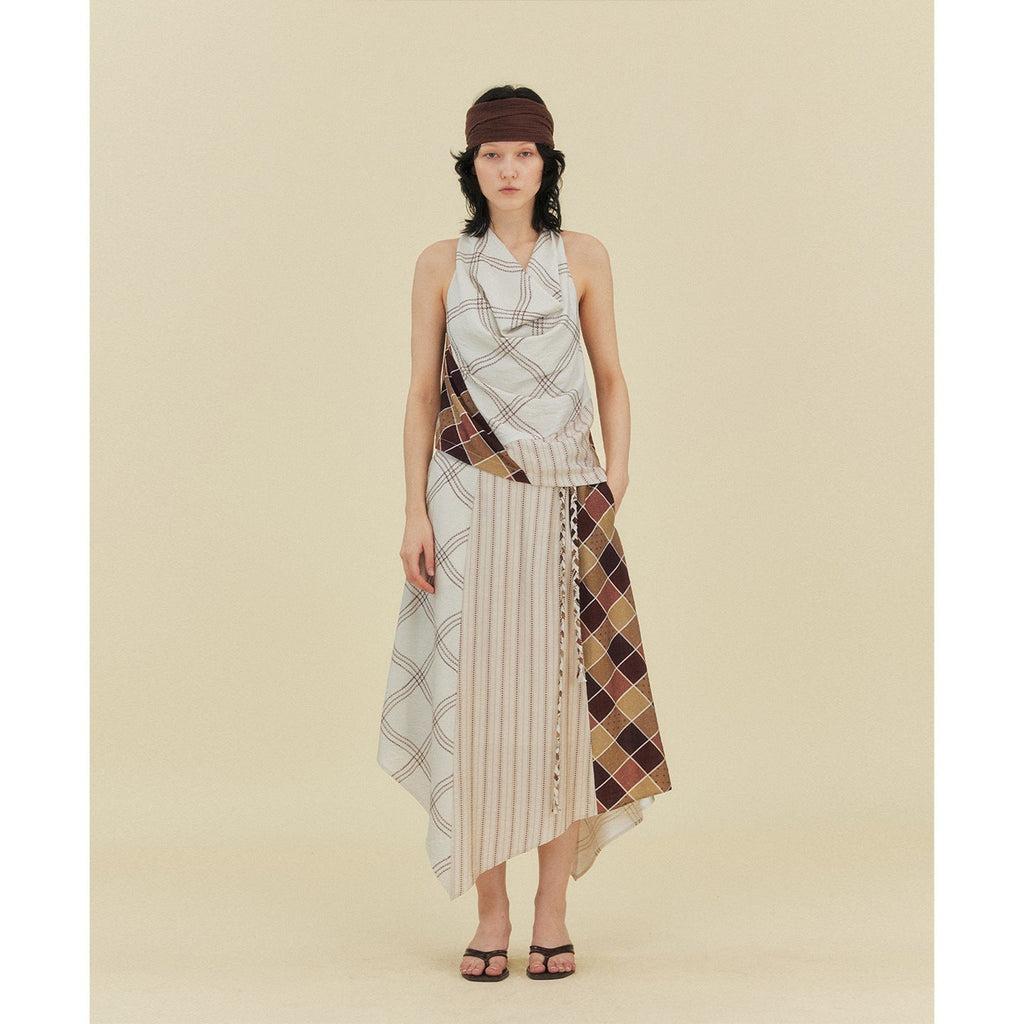 Women's Vacation Style Splicing Swing Neck Vest | Elegant Casual Top