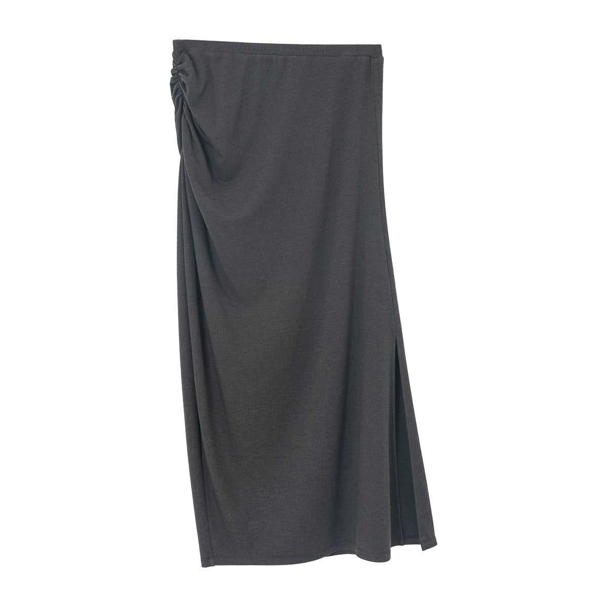 Spring skin-friendly anti-wrinkle Tencel wool pleated knitted high-waisted body wrap skirt
