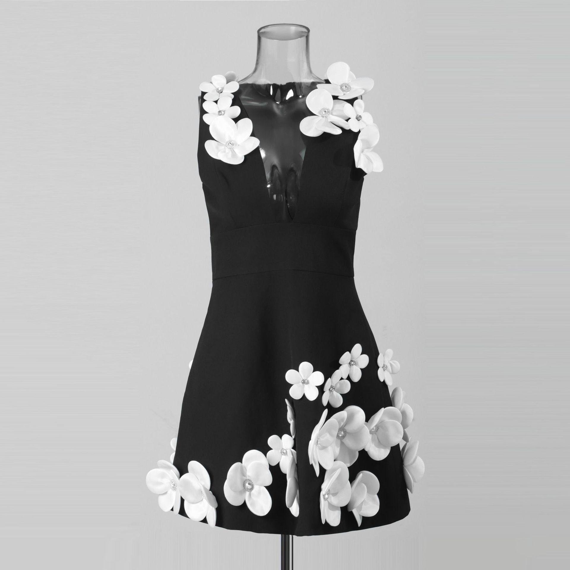 3D Floral Mini Dress