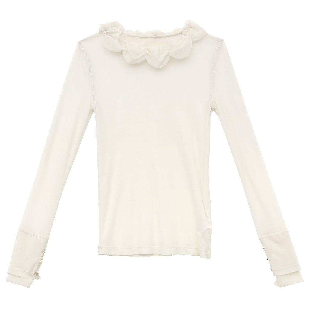 Mesh Flower Collar Knitted Sweater Women Round Neck Long Sleeve Slim Fit