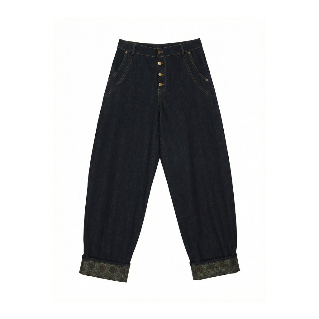 Splicing Casual Curling Floor Pants Trousers