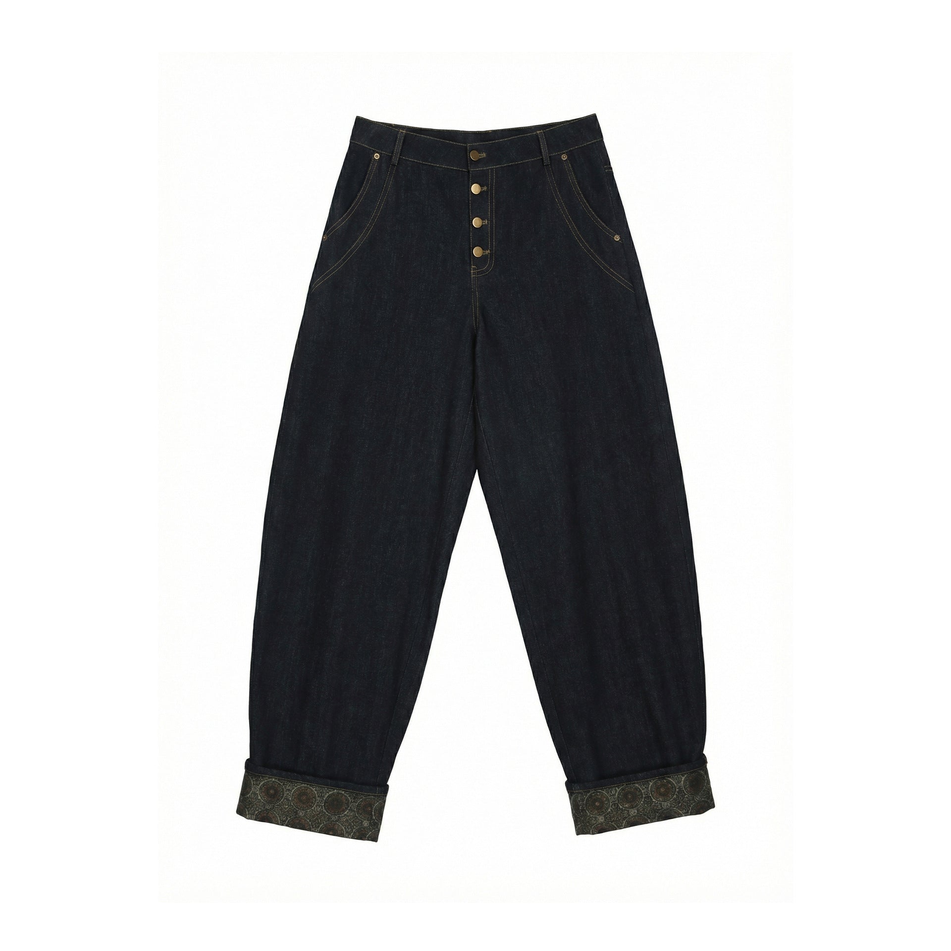 Splicing Casual Curling Floor Pants Trousers