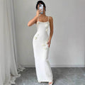 Women's new sexy three-dimensional flower knitted dress fashionable slim-fitting suspender hip skirt