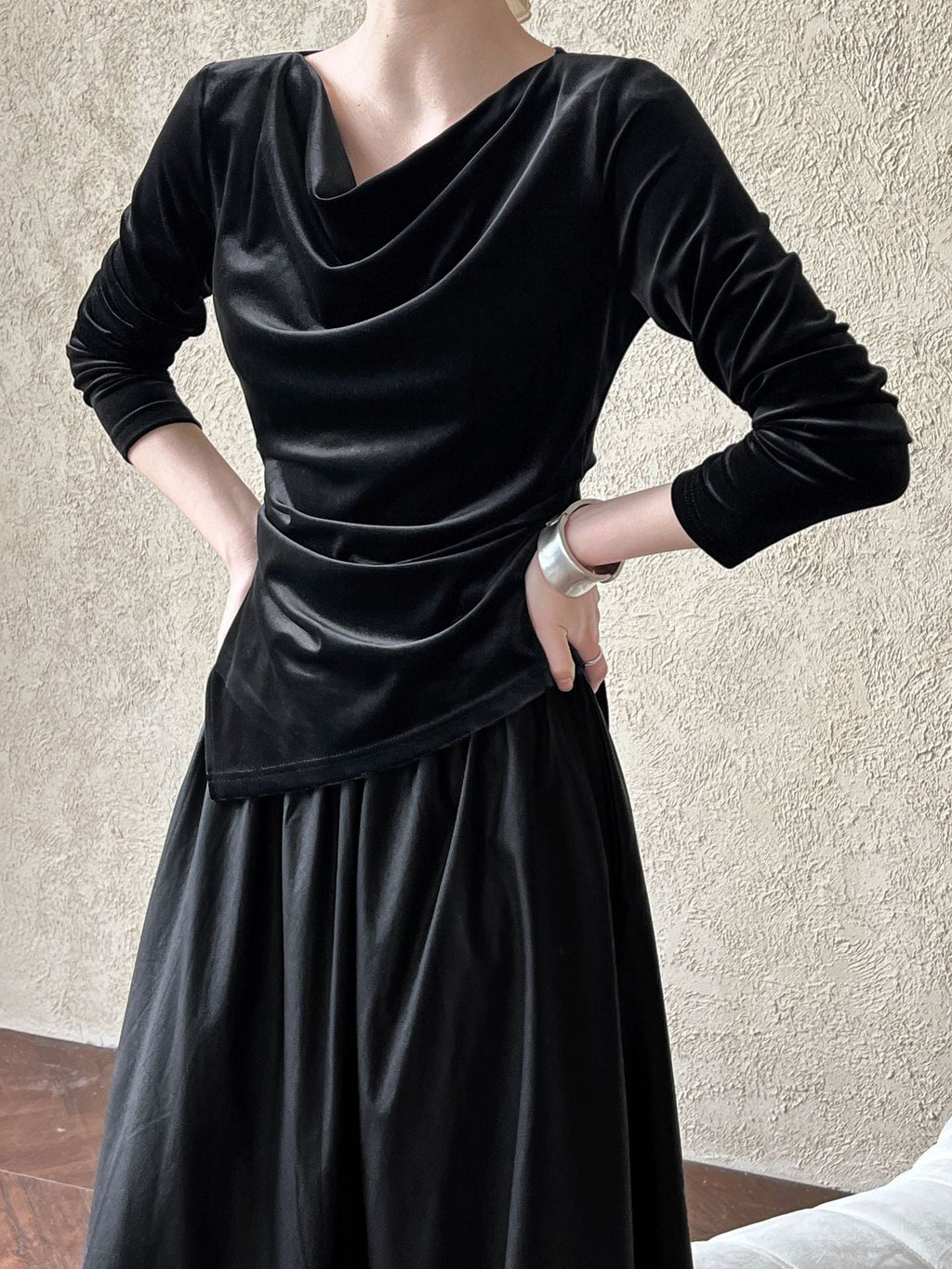 High-end temperament slim-fitting and thin top women