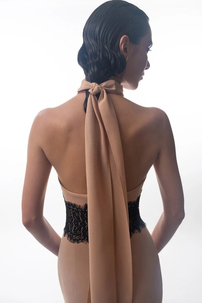 Halt waist sexy dress