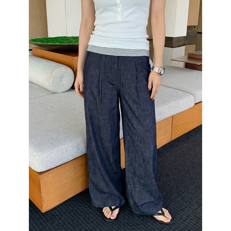 Casual loose season simple commuter versatile trousers