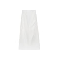 Women's High-Waist Slim-Fit Split Hem Solid Cotton Maxi Skirt
