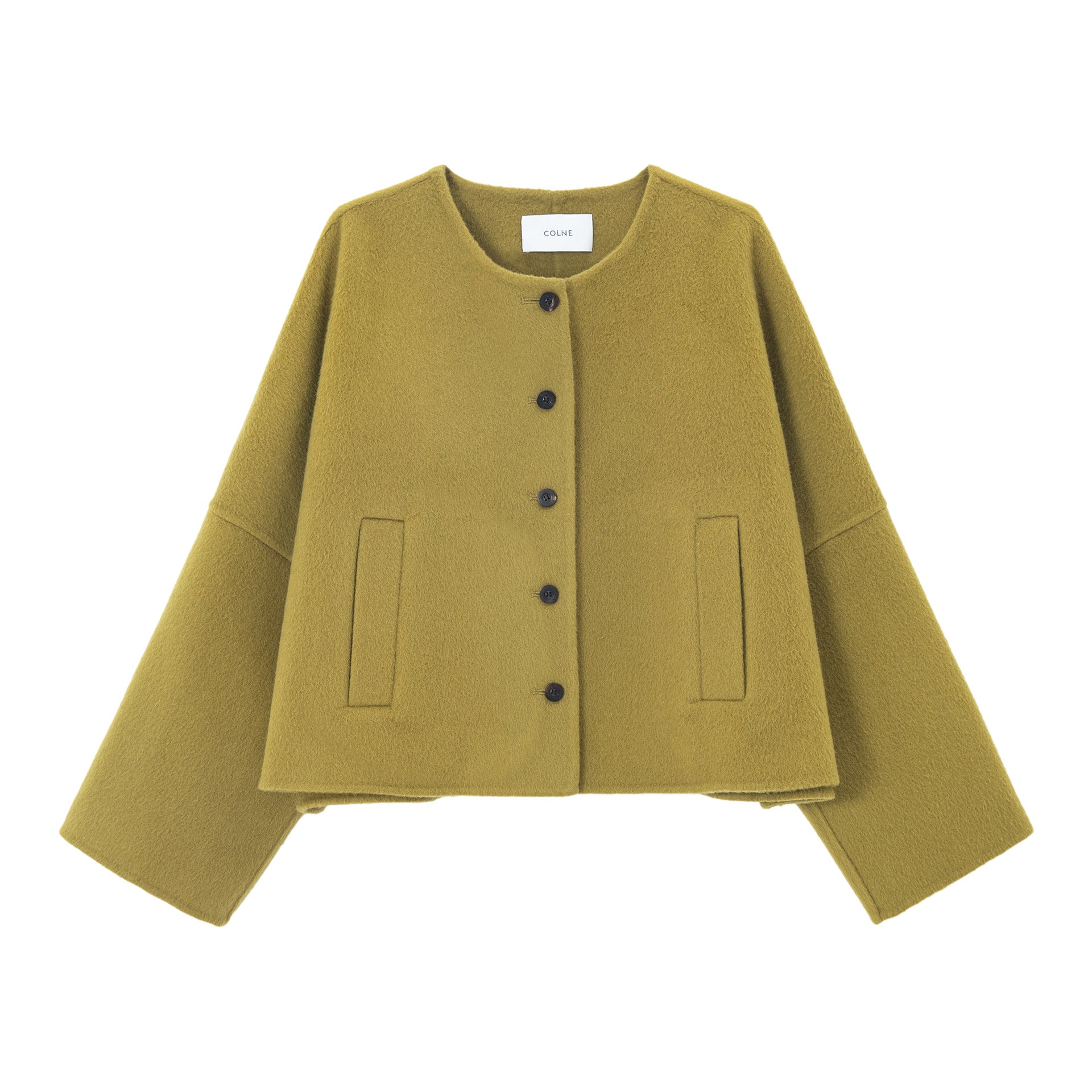 Autumn wool crew neck simple and versatile atmosphere short woolen coat