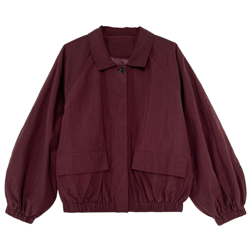 Spring new versatile loose short jacket women's design casual lapel jacket top