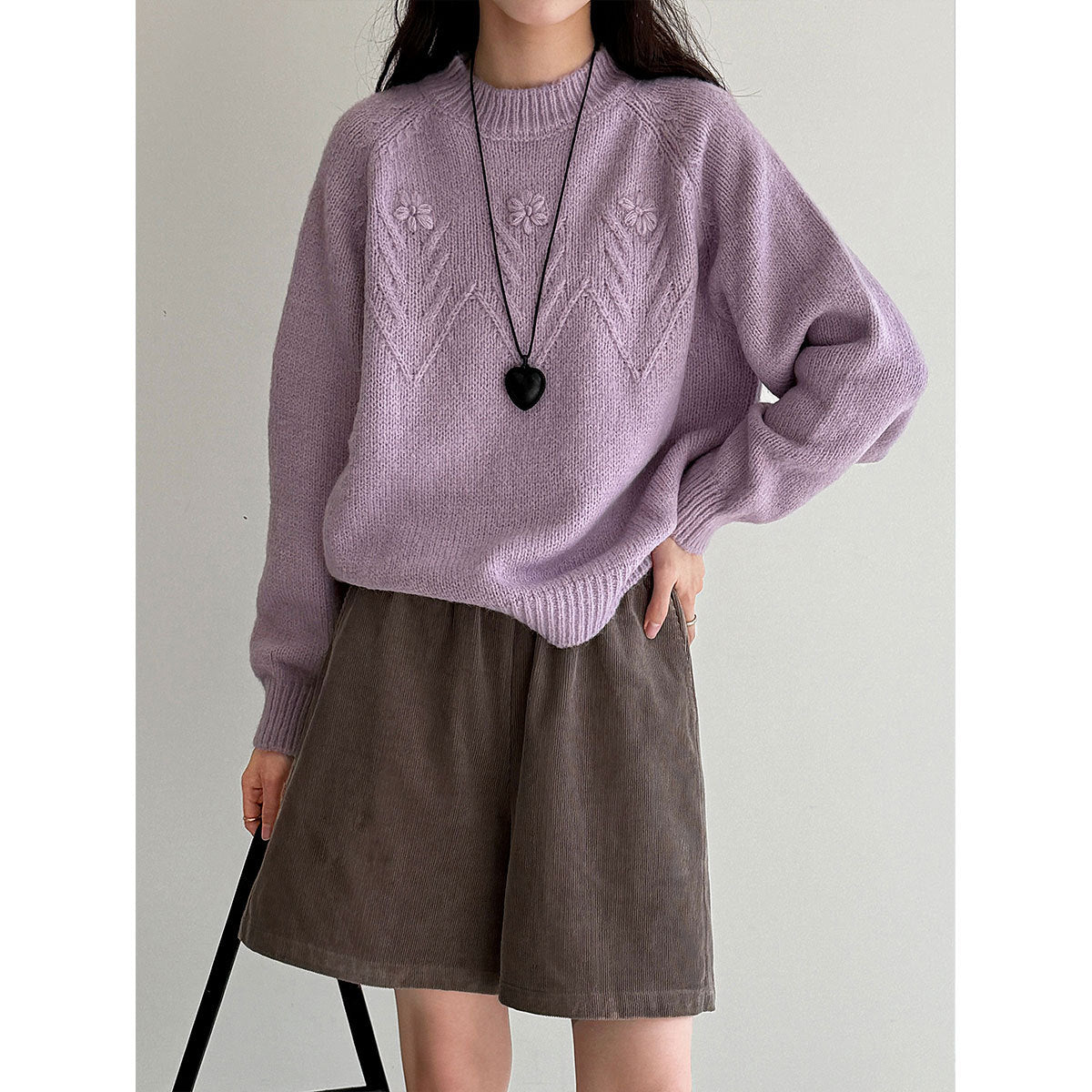 Retro Corduroy Wide Leg Casual Shorts Women's Autumn New Korean Elastic High Waist Skinny Pants
